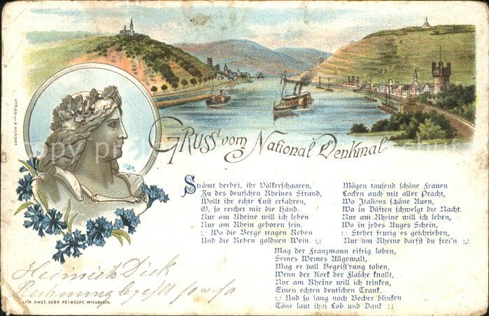 Ruedesheim Rhein Nationaldenkmal Rheinpanorama