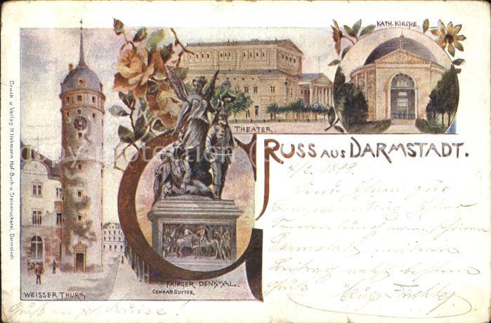 Darmstadt Weisser Thurm Kriegerdenkmal Theatr Kat