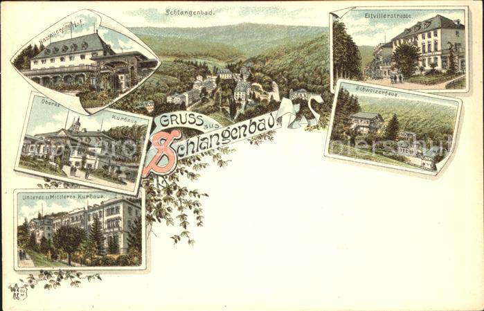 Schlangenbad Taunus Panorama Nassauer Hof Kurhäuser Schweiz