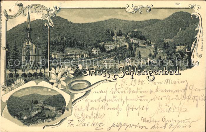 Schlangenbad Taunus Neue Kirche Panorama