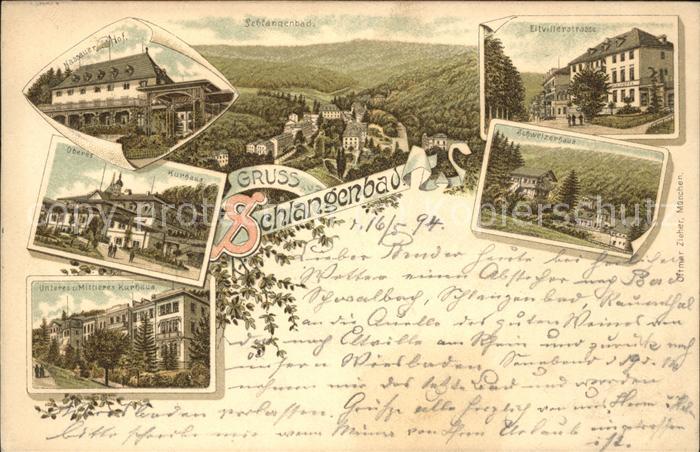 Schlangenbad Taunus Nassauer Hof Kurhäuser Panorama Eltvill