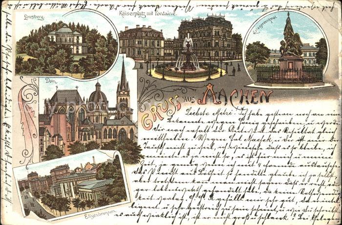 Aachen Lousberg Dom Kaiserplatz Fontäne Elisen
