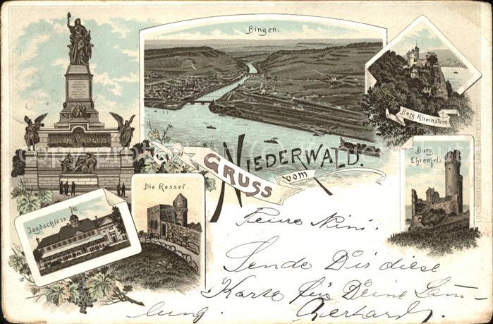 Ruedesheim Rhein Nationaldenkmal Bingen Jagdschloss Die