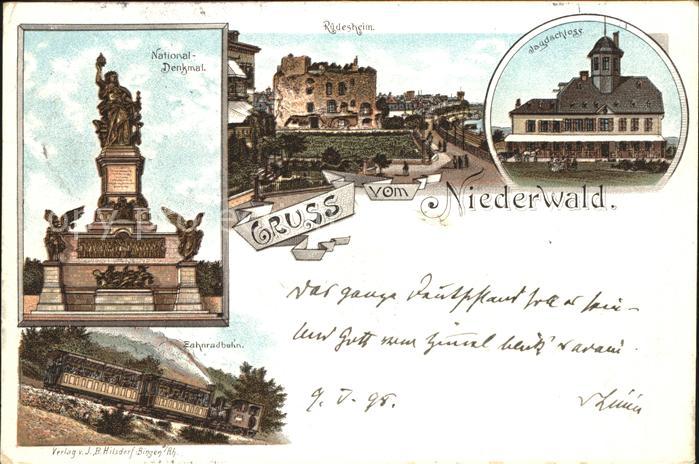 Ruedesheim Rhein Nationaldenkmal Rüdesheim Jagdschloss Z