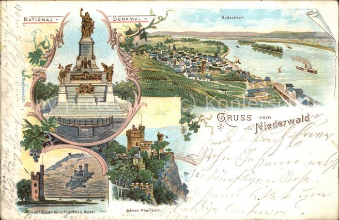 Ruedesheim Rhein Nationaldenkmal Rüdesheim Mäusethurm Sc