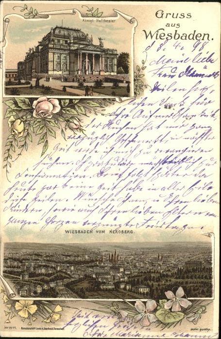 Wiesbaden Koenigl Hoftheater Totalansicht