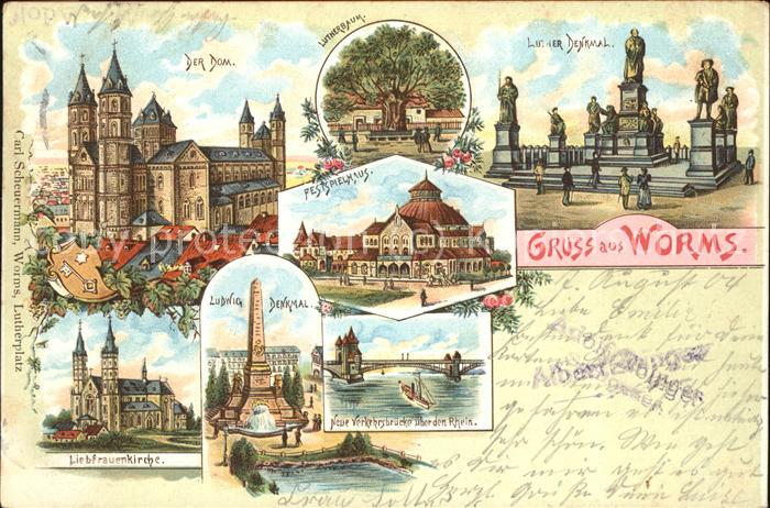 Worms Ludwigsdenkmal Dom Lutherdenkmal Festsp