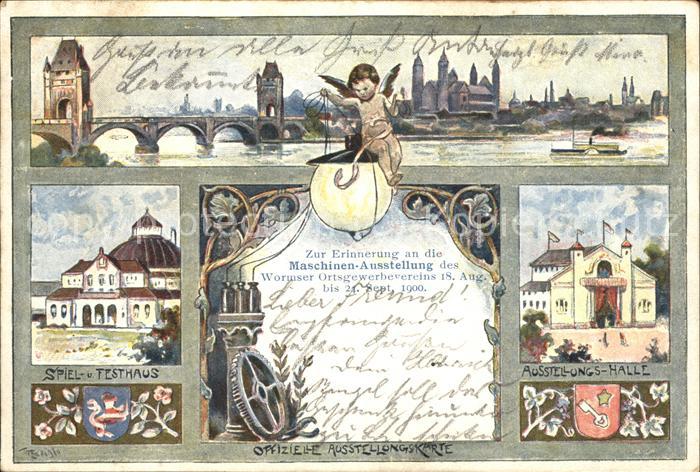 Worms Stadtansicht Spiel und Festhaus Ausstel