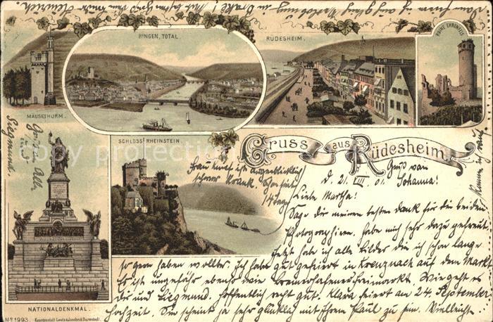 Ruedesheim Rhein Nationaldenkmal Bingen total Mäusethurm