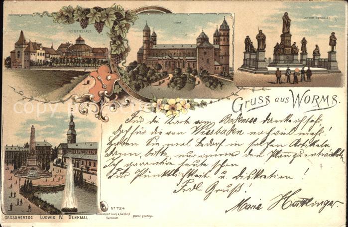 Worms Festspielhaus Ludwigsdenkmal Dom Lutherdenkmal
