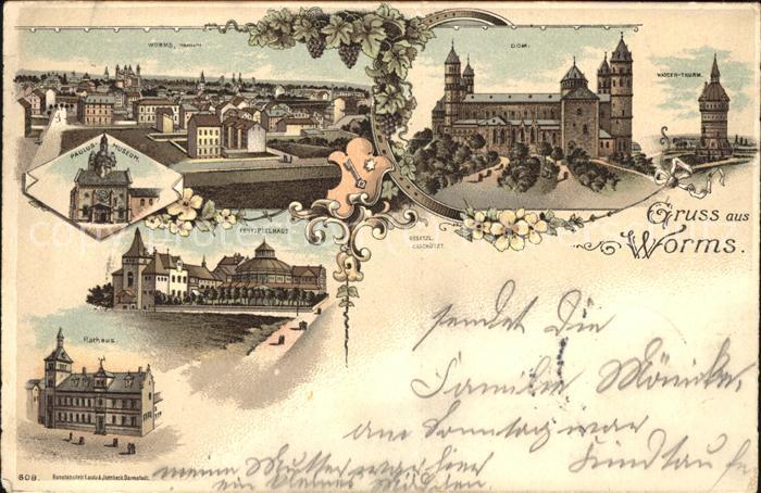 Worms Total Ludwigsdenkmal Dom Lutherdenkmal