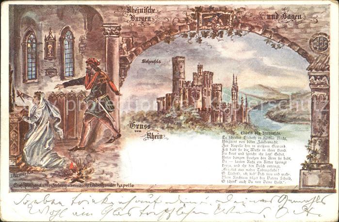 Coblenz Koblenz Burg Stolzenfels Künstlerkarte