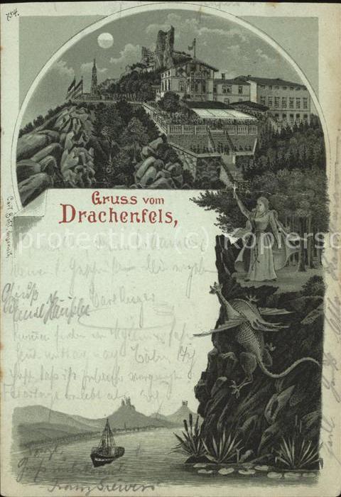 Drachenfels bei Nacht