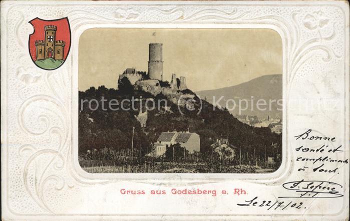 Bad Godesberg Godesburg Wappen Prägedruck
