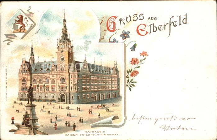 Elberfeld Wuppertal Rathaus Kaiser Friedrich Denkmal