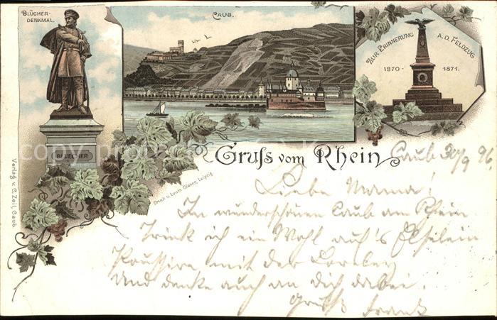 Kaub Die Pfalz Blücherdenkmal