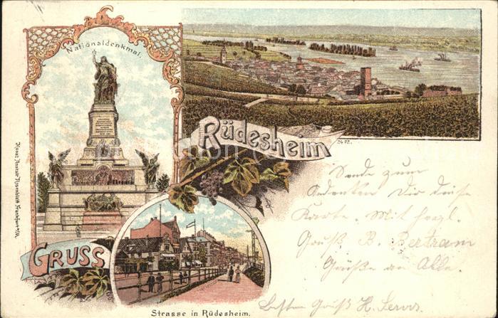 Ruedesheim Panorama Strasse Nationaldenkmal