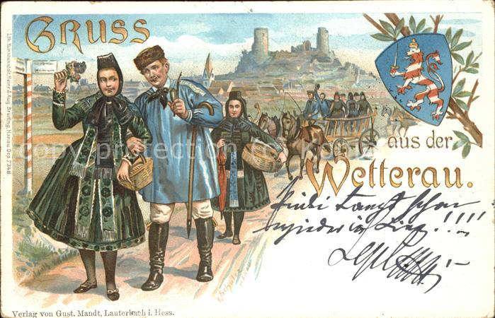 Bad Nauheim Wetterau Wappen Tracht Burg