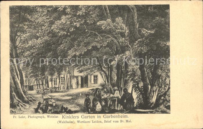 Garbenheim Kinklers Garten Wahlheim Werthers Leiden