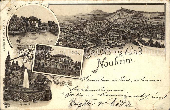 Bad Nauheim Panorama Kurhaus Teichhaus Sprudel