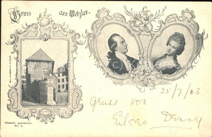 Wetzlar Wohnhaus Portrtäts Goethe Lotte