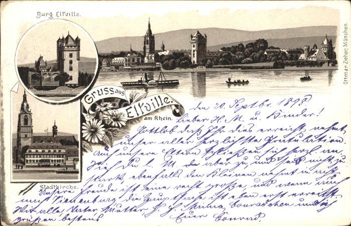 Eltville Panorama Burg Stadtkirche