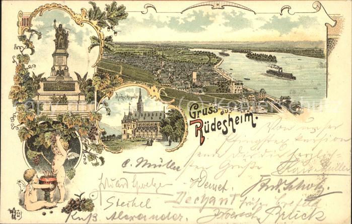 Ruedesheim Rheinpanorama Nationaldenkmal