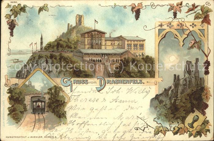 Drachenfels Bergbahn Ruine Hotel auf dem Drachenfels