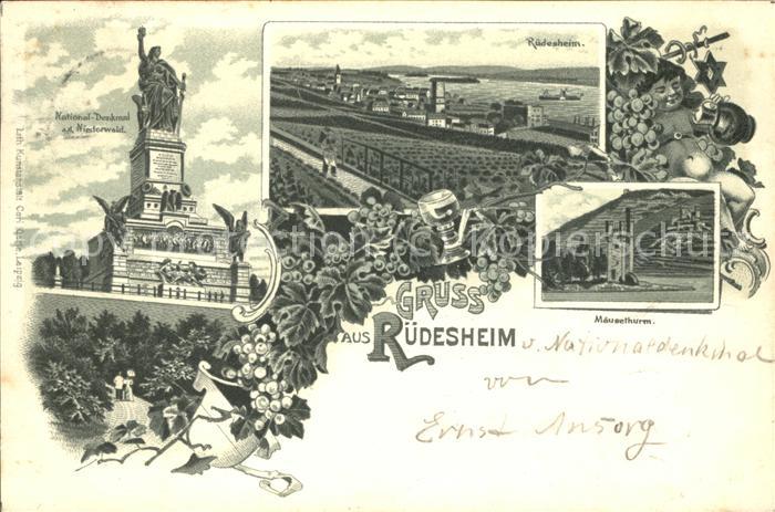 Ruedesheim Panorama Nationaldenkmal Mäuseturm