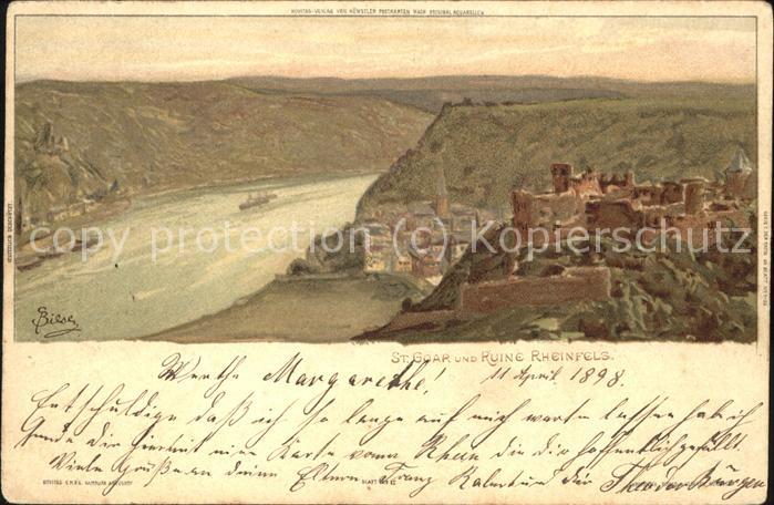 St Goar Ruine-Rheinfels Rheinpanorama Künstlerk