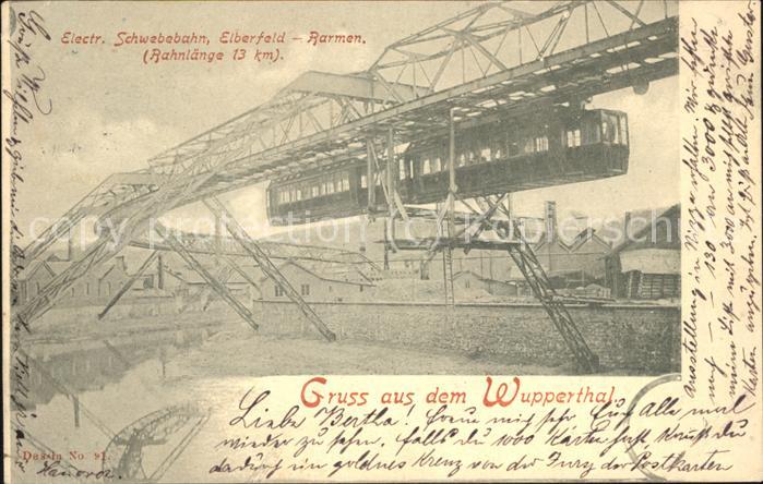 Wuppertal Schwebebahn Elberfeld-Barmen