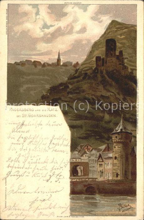 St Goarshausen Rheinpanorama Padersberg und die Katz K