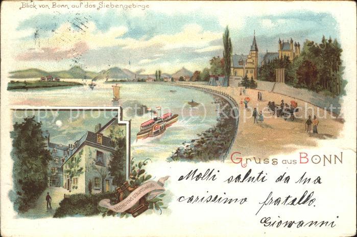 Bonn Rhein Rheinpanorama Beethovens-Geburtshaus