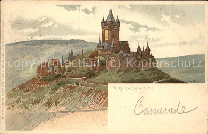 Cochem Burg Künstlerkarte