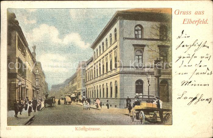 Elberfeld Wuppertal Königstrasse Pferdewagen