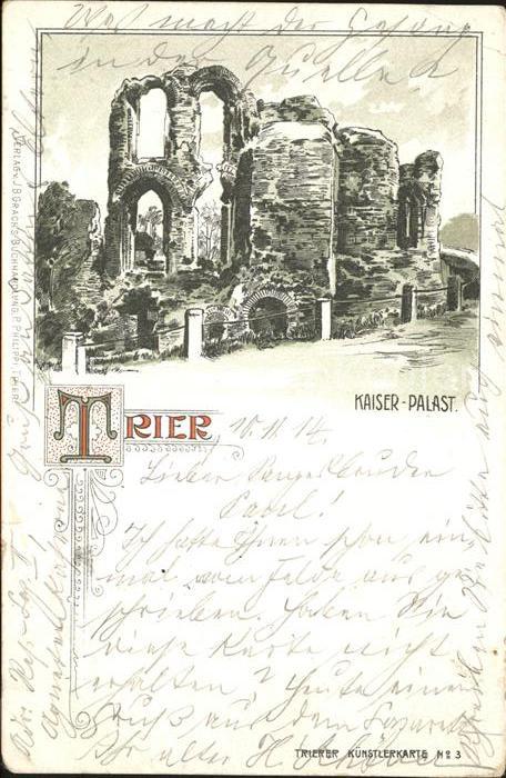 Trier Kaiserpalast Künstlerkarte