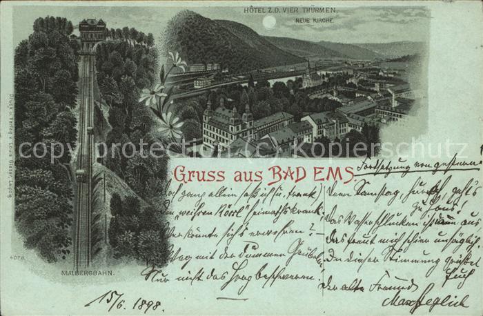 Bad Ems Panorama Hotel zu den vier Türmen Malbe