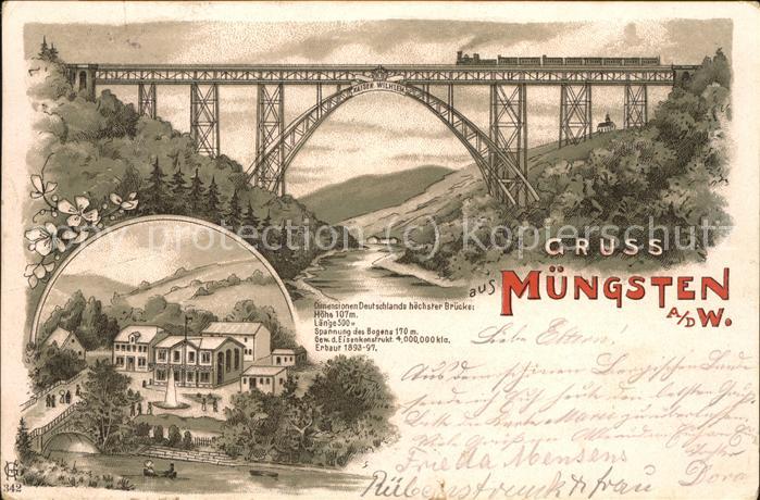 Muengsten Kaiser Wilhelm-Brücke Eisenbahn