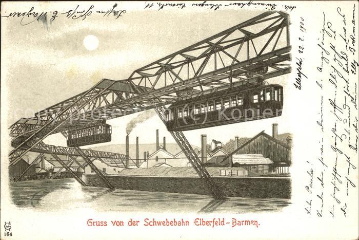 Elberfeld Wuppertal Schwebebahn Künstlerkarte