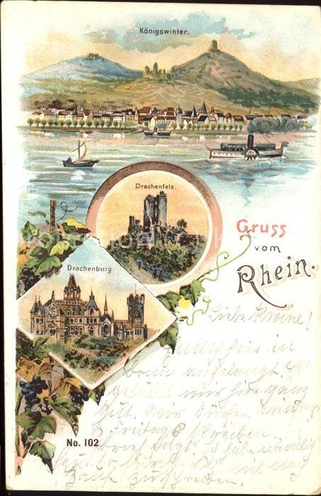 Koenigswinter Panorama Drachenfels Drachenburg