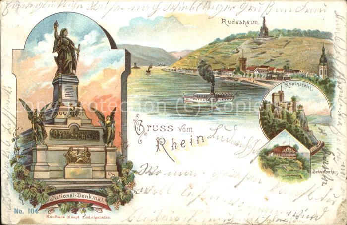 Ruedesheim Rheinstein Schweizerhaus Nationaldenkma
