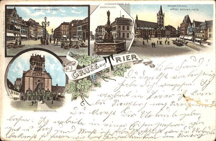 TRIER CITY Simeonstrasse Marktplatz Hotel Rotes Haus Mathiaskirche