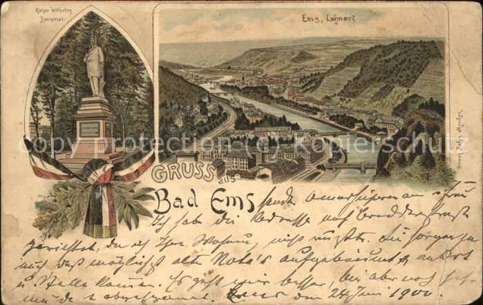 Bad Ems Kaiser Wilhelm-Denkmal Lahn-Panorama