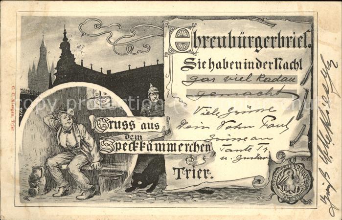 Trier Speckkämmerchen Ehrenbürgerbrief