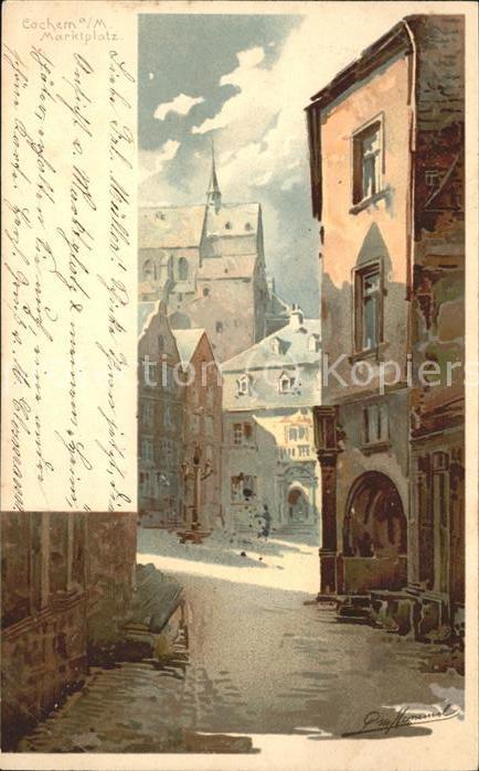 Cochem Marktplatz Künstlerkarte