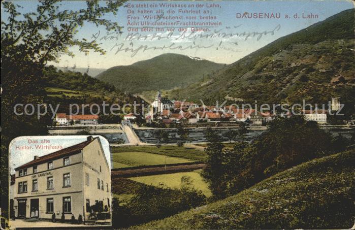 Dausenau Panorama Historisches Wirtshaus