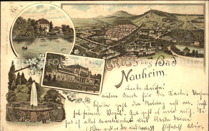 Bad Nauheim Panorama Kurhaus Teichhaus Sprudel