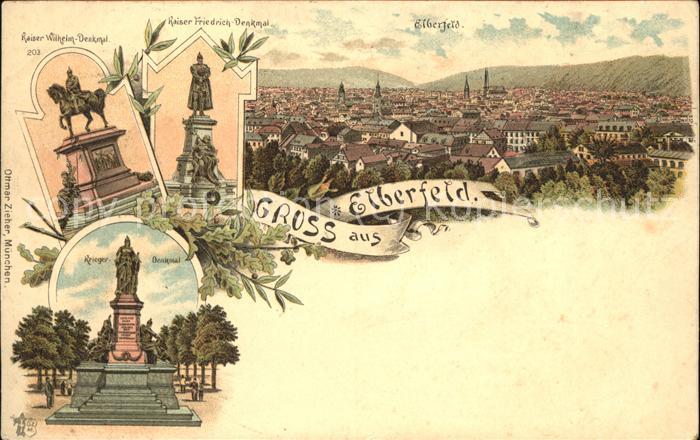 Elberfeld Wuppertal Denkmaeler Kaiser Friedrich und Kaiser Wilhelm Kriegerdenkma