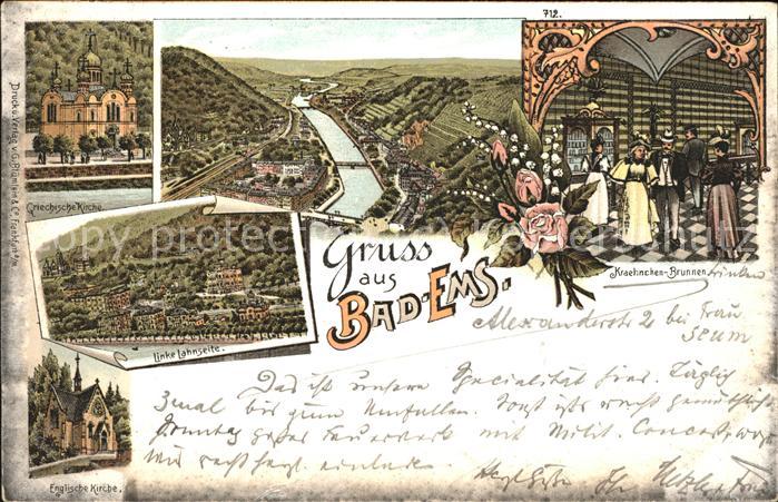 Bad Ems lahn-Panorama  Grichische- und Englisch