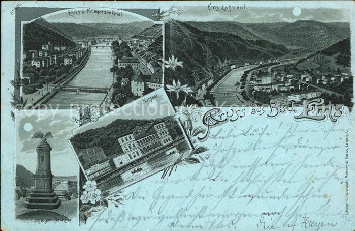 Bad Ems Lahntal Kriegerdenkmal Kursaal Mondsche